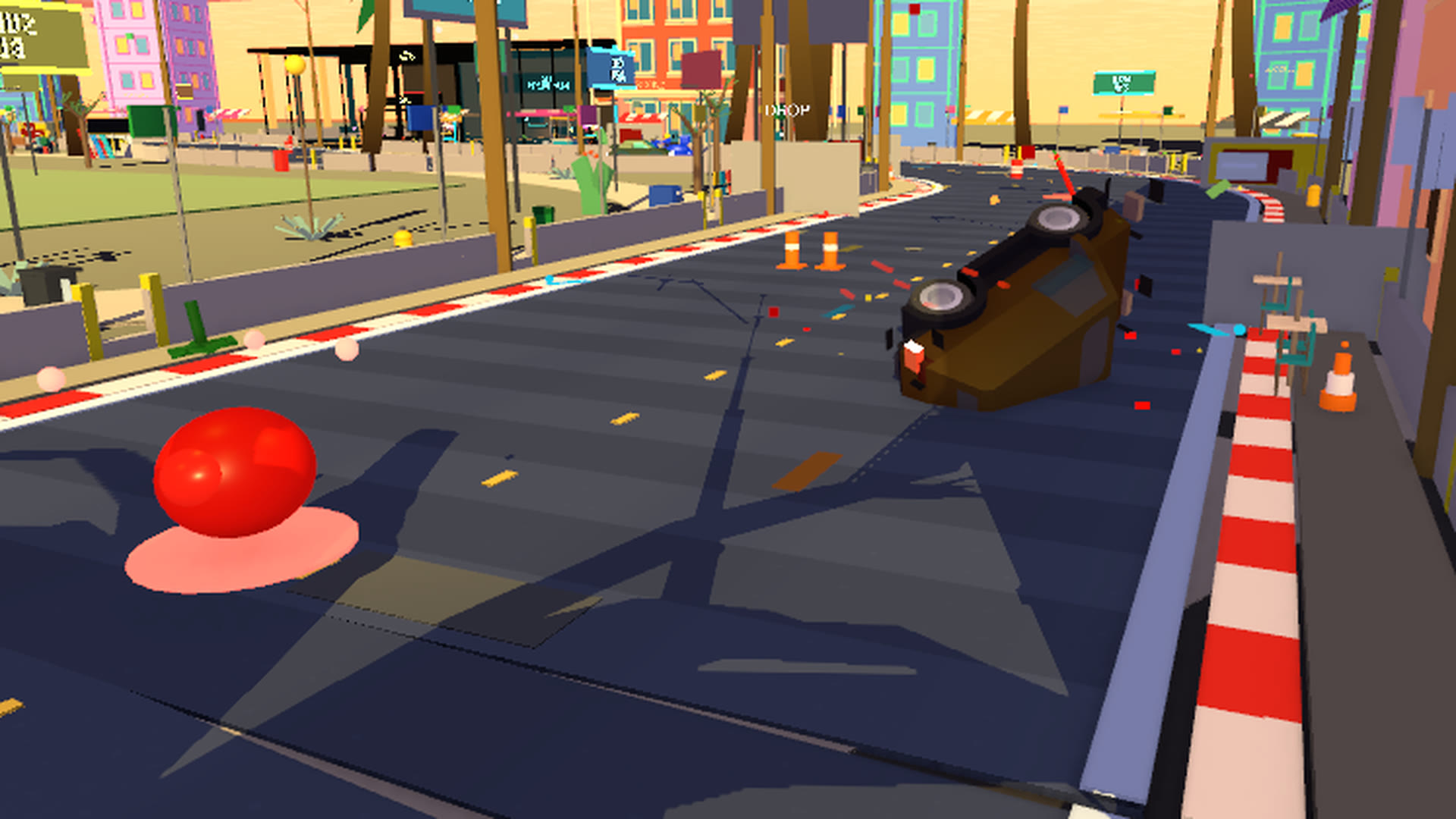 Food throw hitting traffic